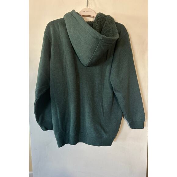$60 Aerie Cotton Blend Fleece Zip Up Sweatshirt Hoodie Sze Medium Sage Green NWT - Picture 12 of 13
